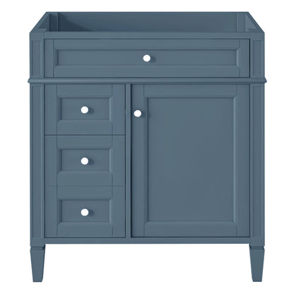 Bathroom Vanity Cabinet With 2 Drawers And Tip-Out Drawer - Indigo