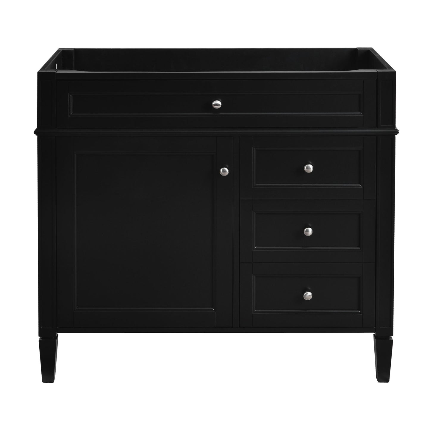 Bathroom Vanity Without Top Sink, Modern Bathroom Storage Cabinet With 2 Drawers And A Tip-Out Drawer