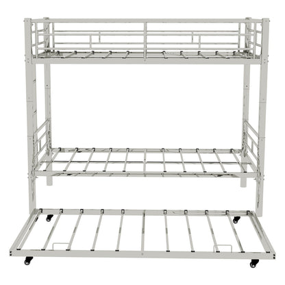 Bunk Bed For Kids, Convertible Frame With Ladders & Guardrail