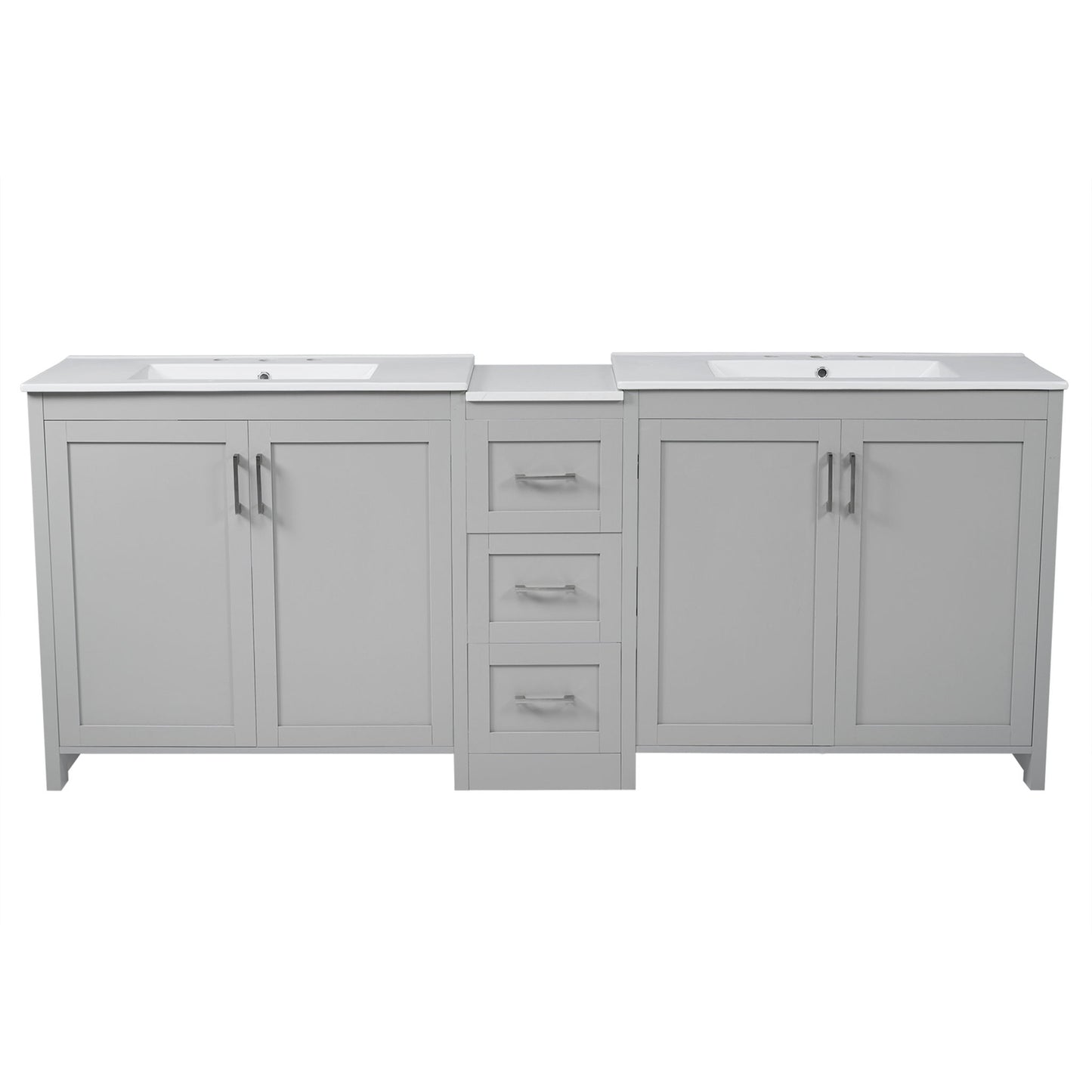 Double Sink Bathroom Vanity With Quartz Countertop