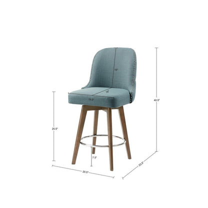 Kobe - Counter Stool With Swivel Seat - Blue