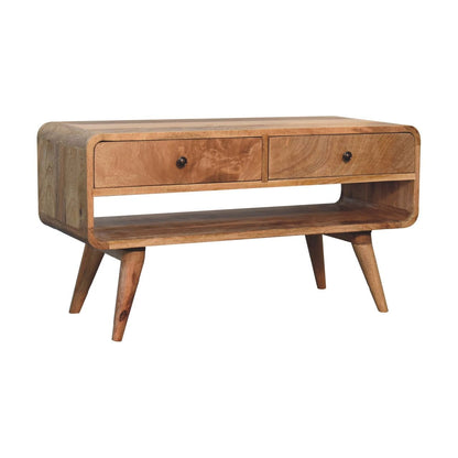Reverse Curve Media Unit - Oak