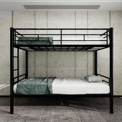 Bunk Bed For Kids, Convertible Frame With Ladders & Guardrail