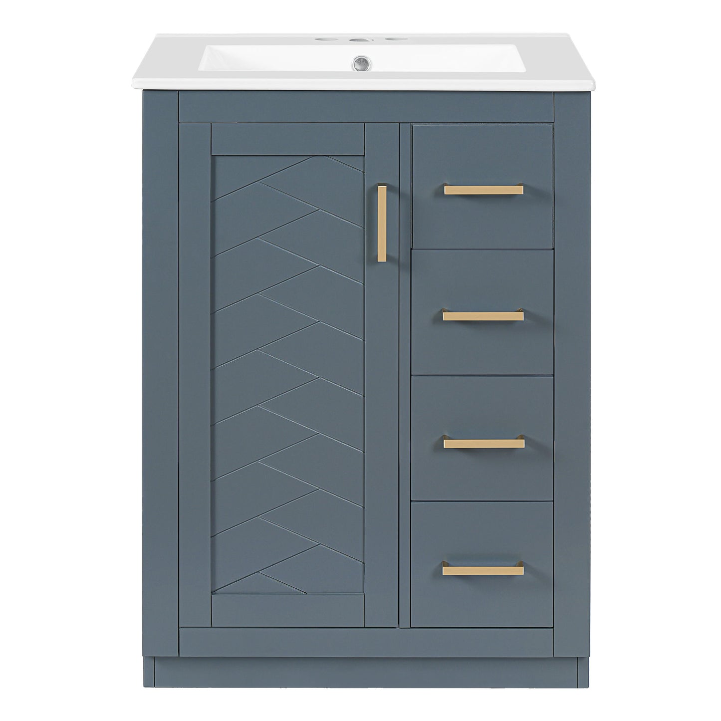 Modern Bathroom Vanity With 1 Door And 3 Drawers