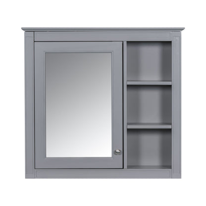 Wall Mounted Medicine Cabinet With Mirror And 3 Open Shelves