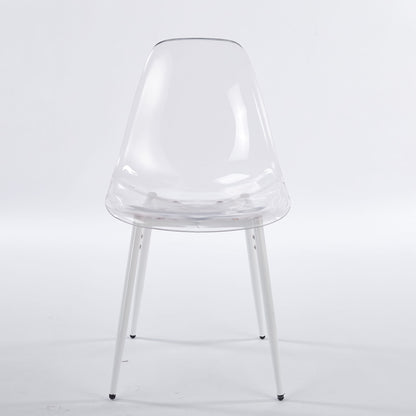 Transparent Dining Chair (Set of 4) - Matte White