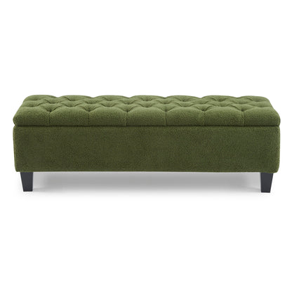 Ottoman Bench & Storage - Green