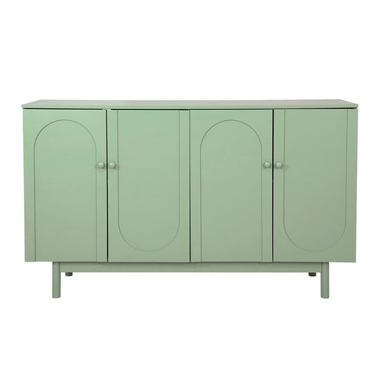 4 Door Intaglio Storage Cabinet - Mint Green