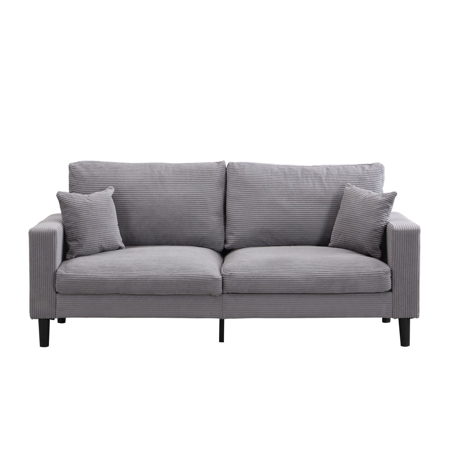 Modern Upholstered 2 Piece Sofa Set With 3 Seater And 2 Seater