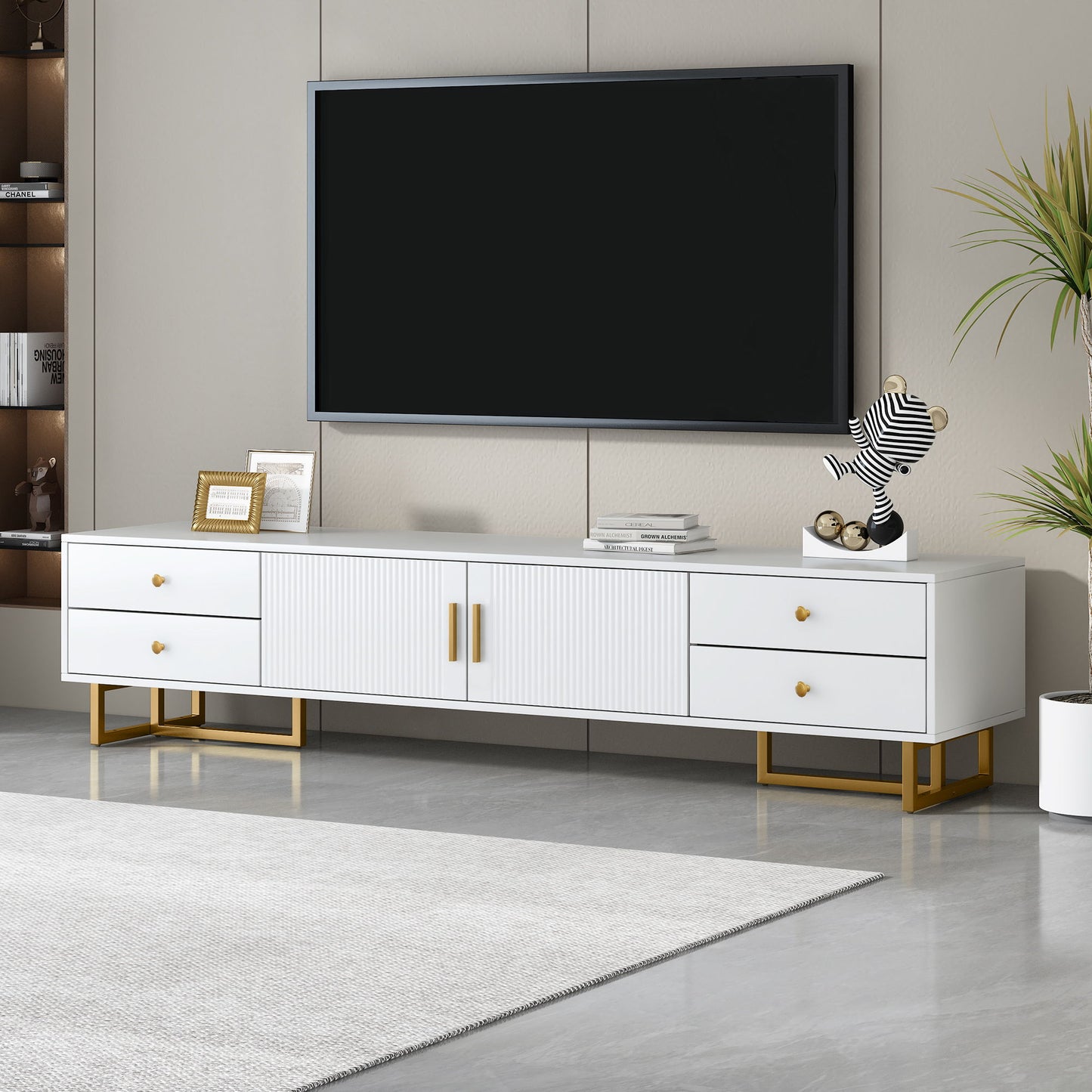 Modern TV Stand With Storage, TV Console Cabinet