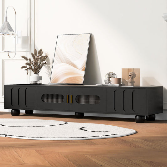 Modern TV Stand For TVs Up To 80", 2 Drawers And Cabinet