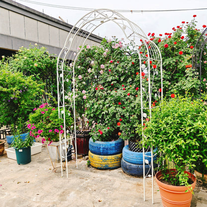 Metal Garden Arch Assemble Freely With 8 Styles Garden Arbor Trellis Climbing Plants Support Rose Arch