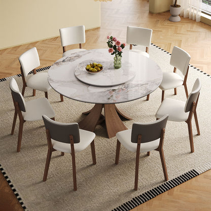 Dining Table Set With Wooden Base