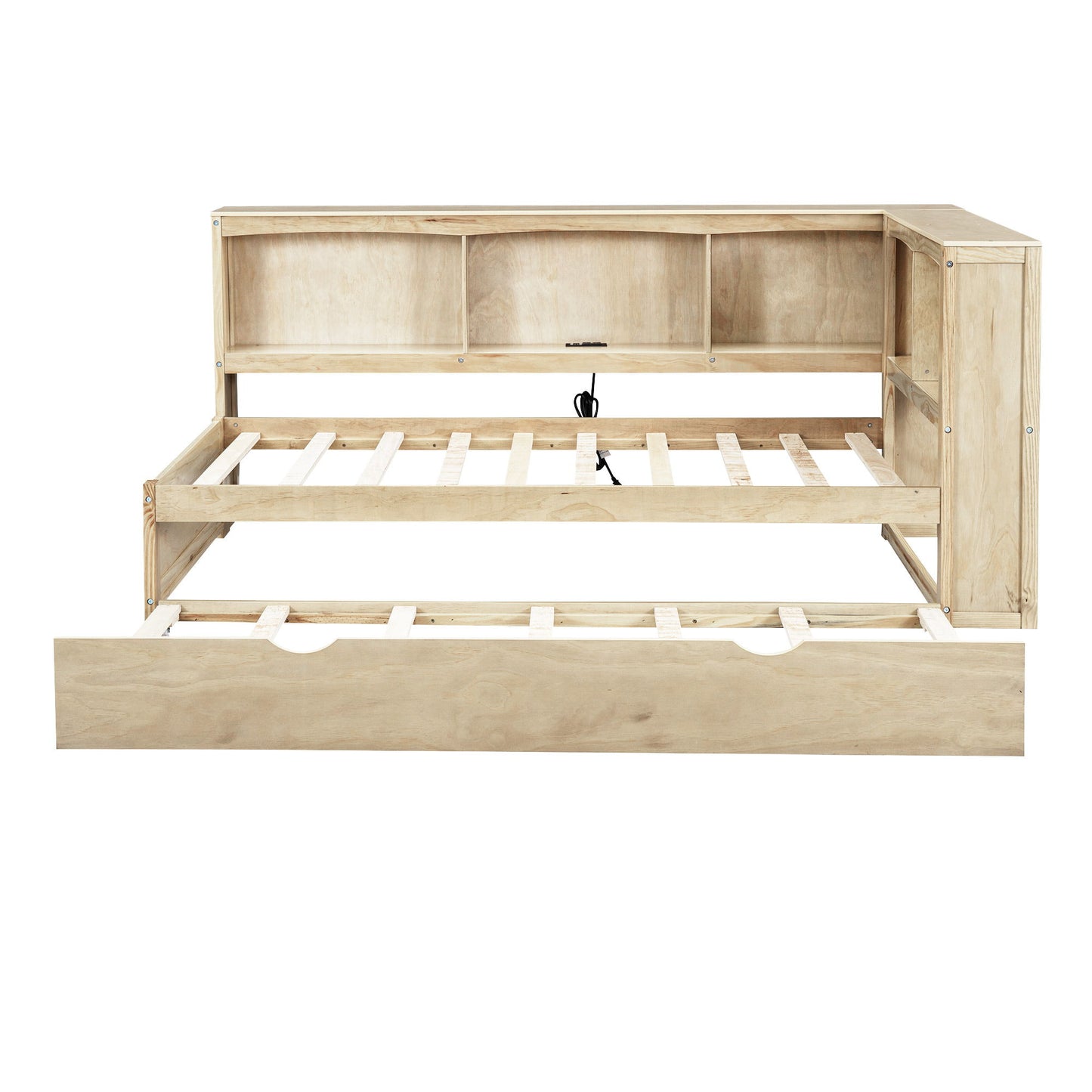 Daybed With Trundle, Storage Cabinets, USB Ports