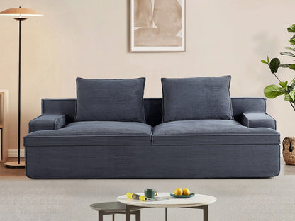 Nimbus - Oversized Full Foam 4 Seater Couch For Living Room Upholstered In Soft, Wide Armrests