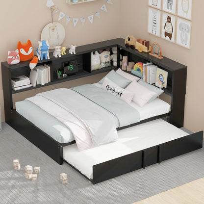 Daybed With Trundle, Storage Cabinets And USB Ports