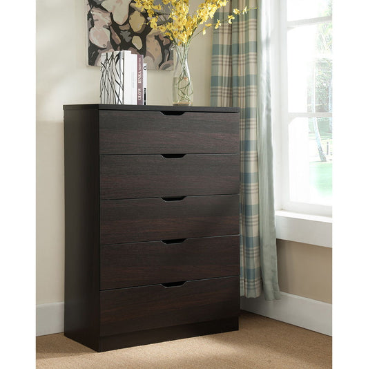 Modern Drawer Chest And Clothes Storage Cabinet With Metal Drawer Glides