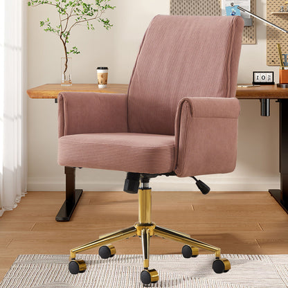 Ergonomic Mid-Back Office Chair With Striped Fabric