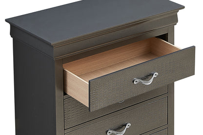 Sleek Transitional Chest - Metal Black