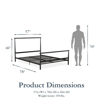Calixa - Full Bed, Adjustable Height, No Box Spring Needed - Black