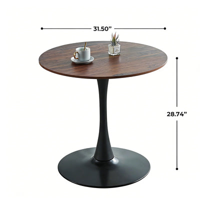 Mid-Century Tulip Table With Round Top, Pedestal Base