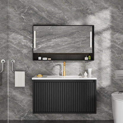 Wall Mounted Floating Bathroom Vanity With Sink And Drawers