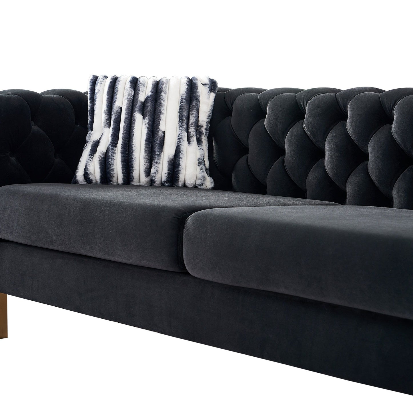 Chesterfield - Modern Tufted Living Room Sofa, 84.25''W Couch