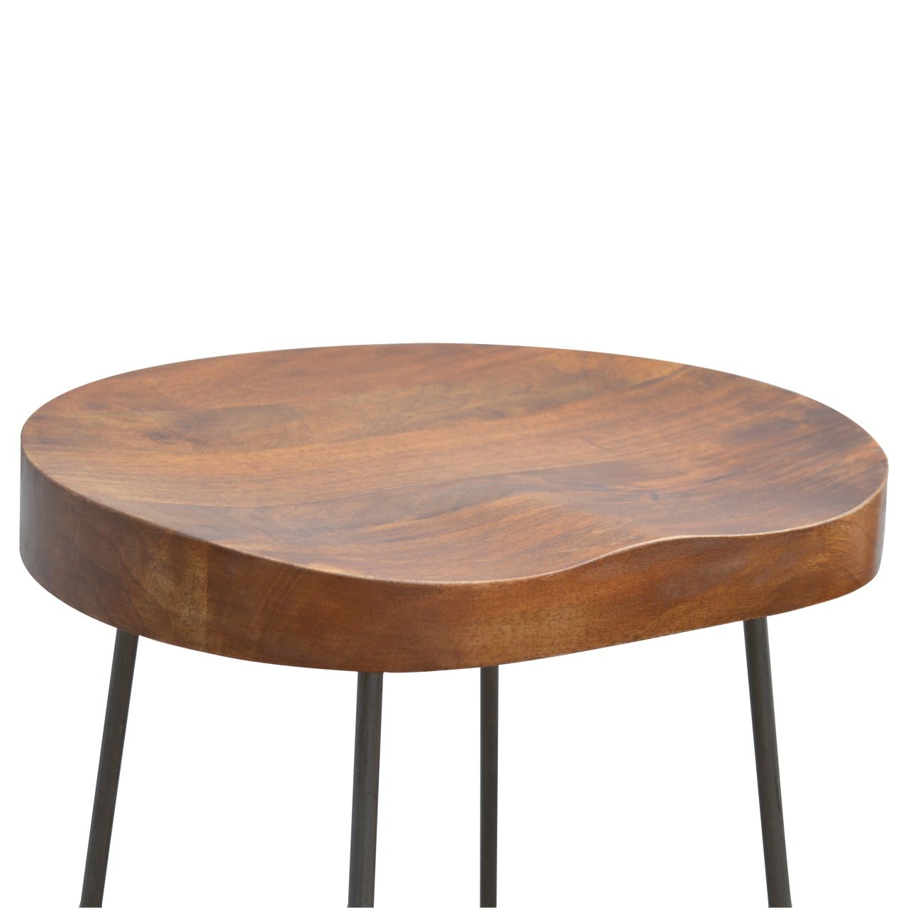 Industrial Chunky Bar Stool - Chestnut