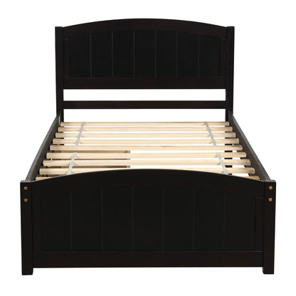 Platform Bed & Headboard, Footboard And Wood Slat Support