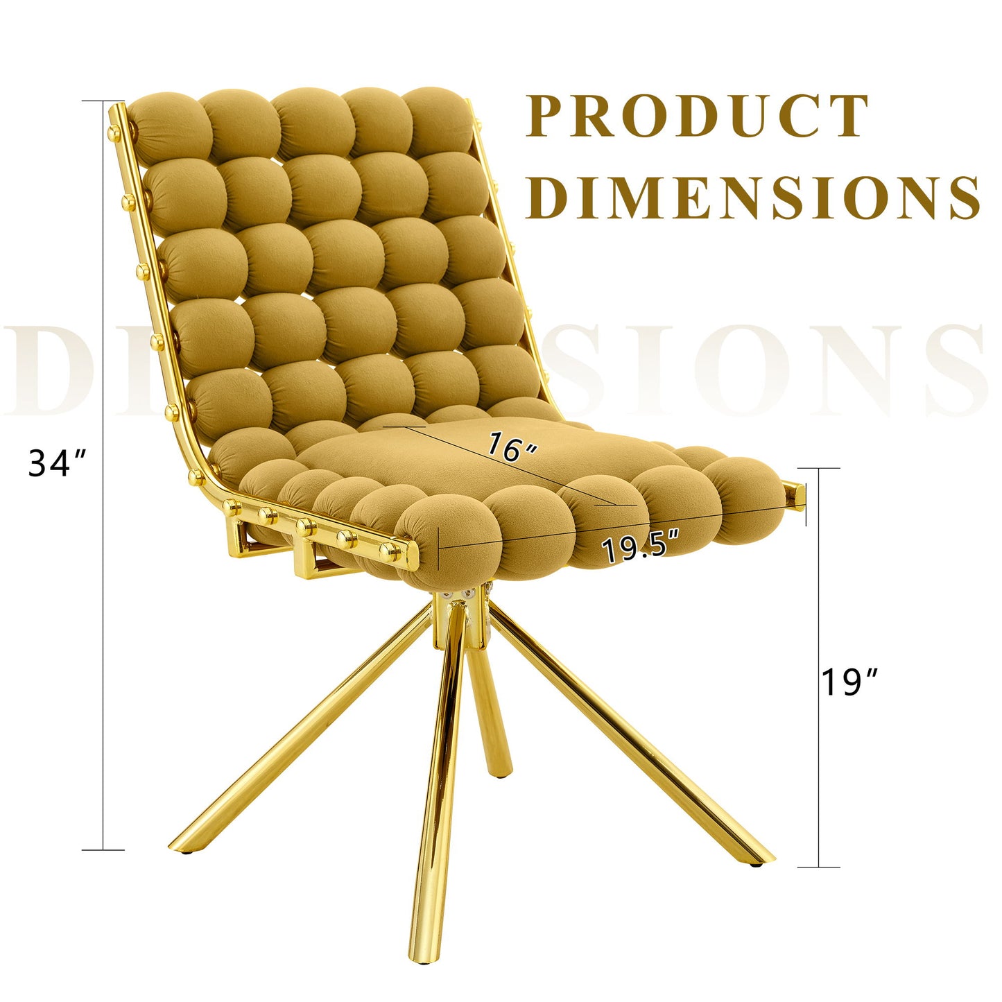 Puffy Bubble, Ball Chain Dining Chairs For Dining Room (Set of 2)