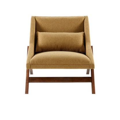 Boomerang - Accent Chair - Mustard Yellow / Pecan
