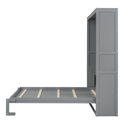 Murphy Wall Bed With Shelves, Space Saving