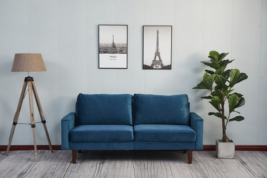 Stationary Sofa - Space Blue