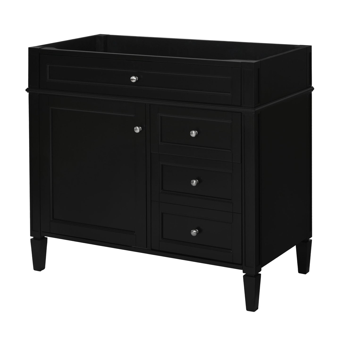 Bathroom Vanity Without Top Sink, Modern Bathroom Storage Cabinet With 2 Drawers And A Tip-Out Drawer