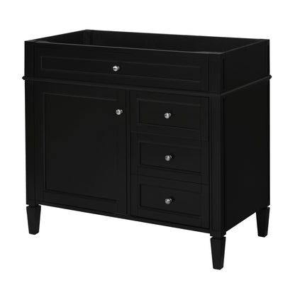Bathroom Vanity Without Top Sink, Modern Bathroom Storage Cabinet With 2 Drawers And A Tip-Out Drawer