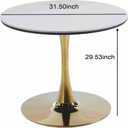 Tulip Table Mid-Century Dining Table With Round Table Top, Pedestal Dining Table, End Table Leisure Coffee Table