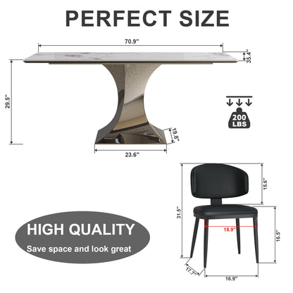 Modern Rectangular Dining Table With Chairs