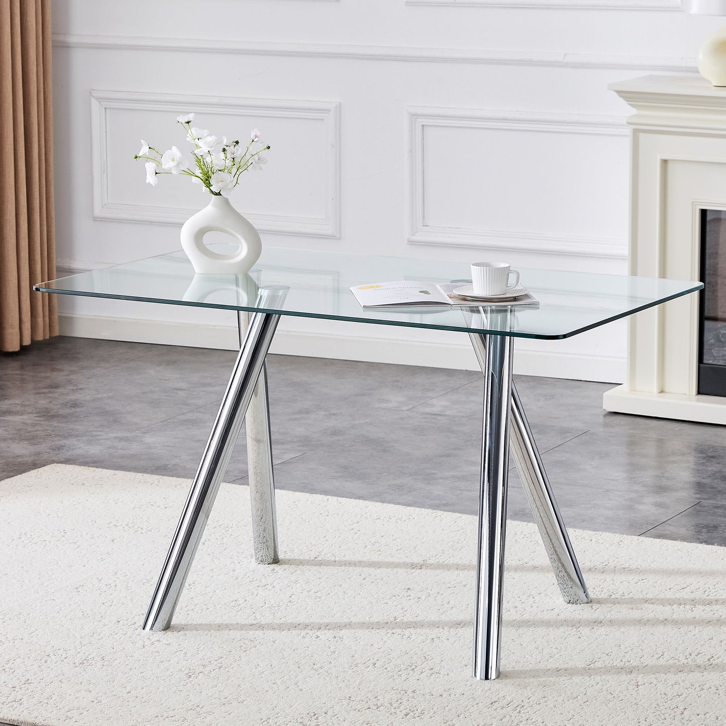 Dining Table With Transparent Surface