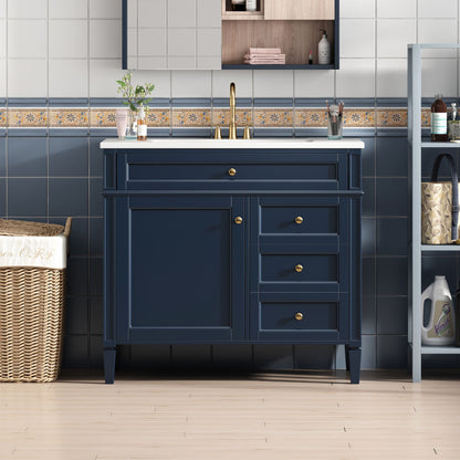 Bathroom Vanity Without Top Sink, Modern Bathroom Storage Cabinet With 2 Drawers And A Tip-Out Drawer