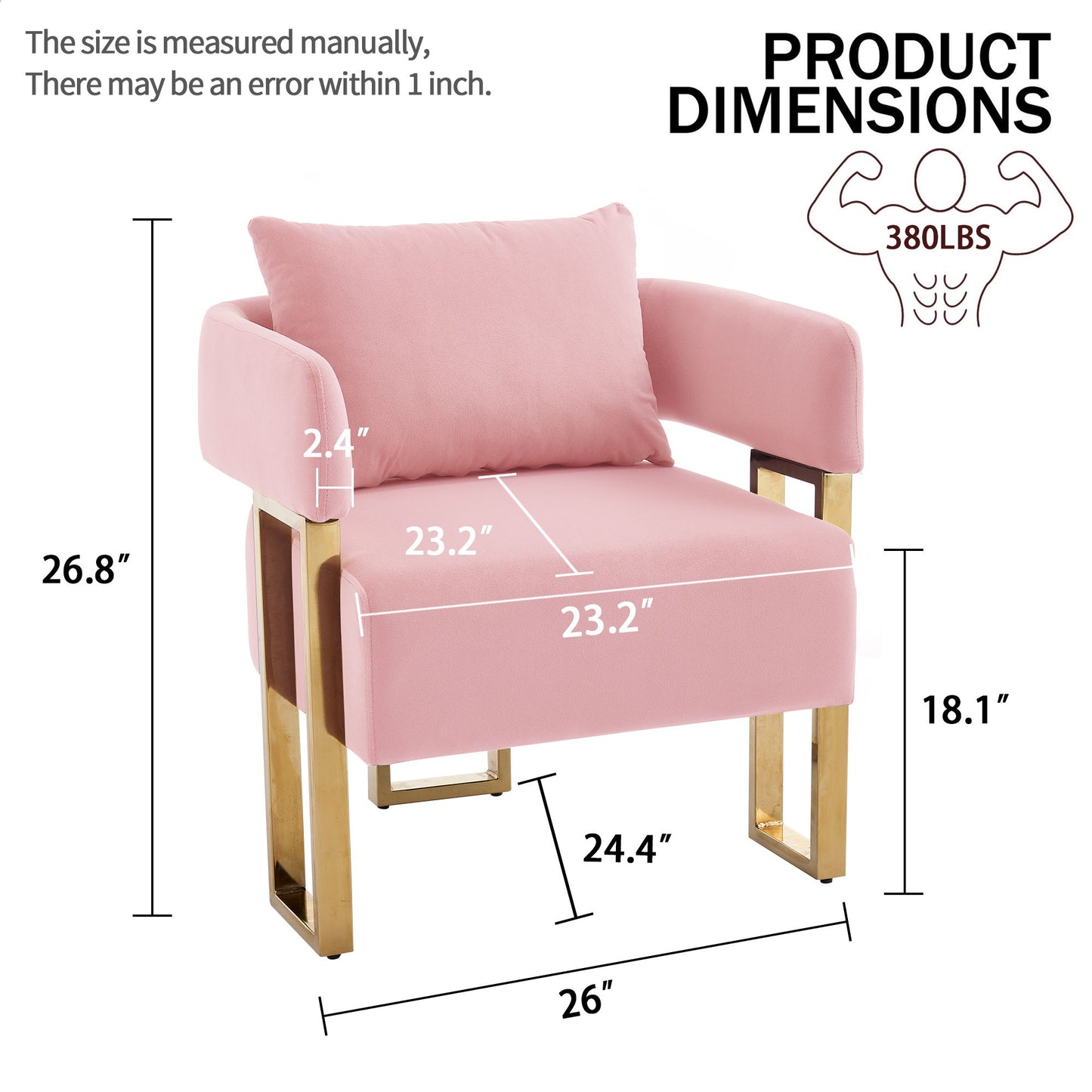 Modern Classic Design Decorative Chair Teddy Fleece Upholstered And Metal Foot