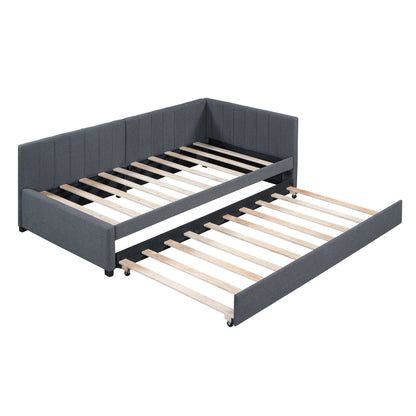 Upholstered Daybed, Sofa Bed Frame, No Box Spring Needed