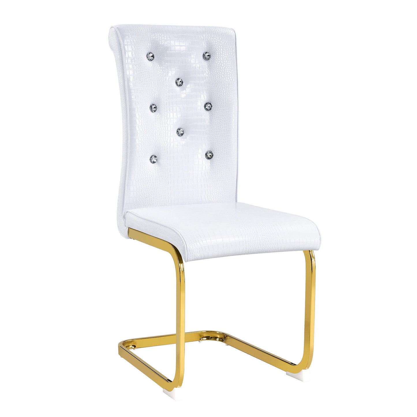 Elegant Design Alligator Skin Upholstered Dining Chairs