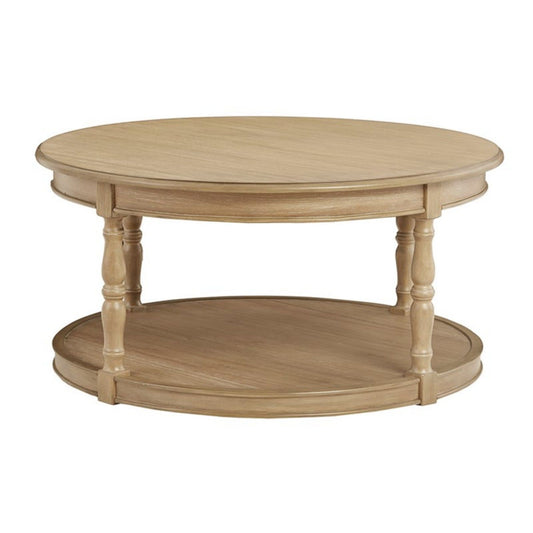 Belden - Castered Coffee Table With Turned Legs - Natural