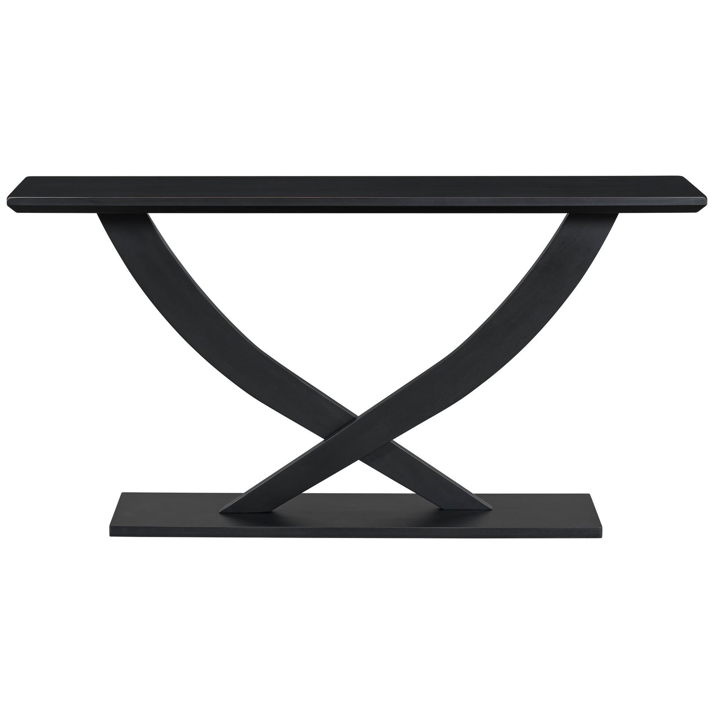 Console Table With Cross Leg Base And Reinforced Support Plate