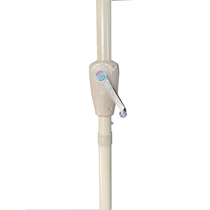 Patio Market Umbrella With 8 Steel Ribs, UV-Resistant And Waterproof Canopy