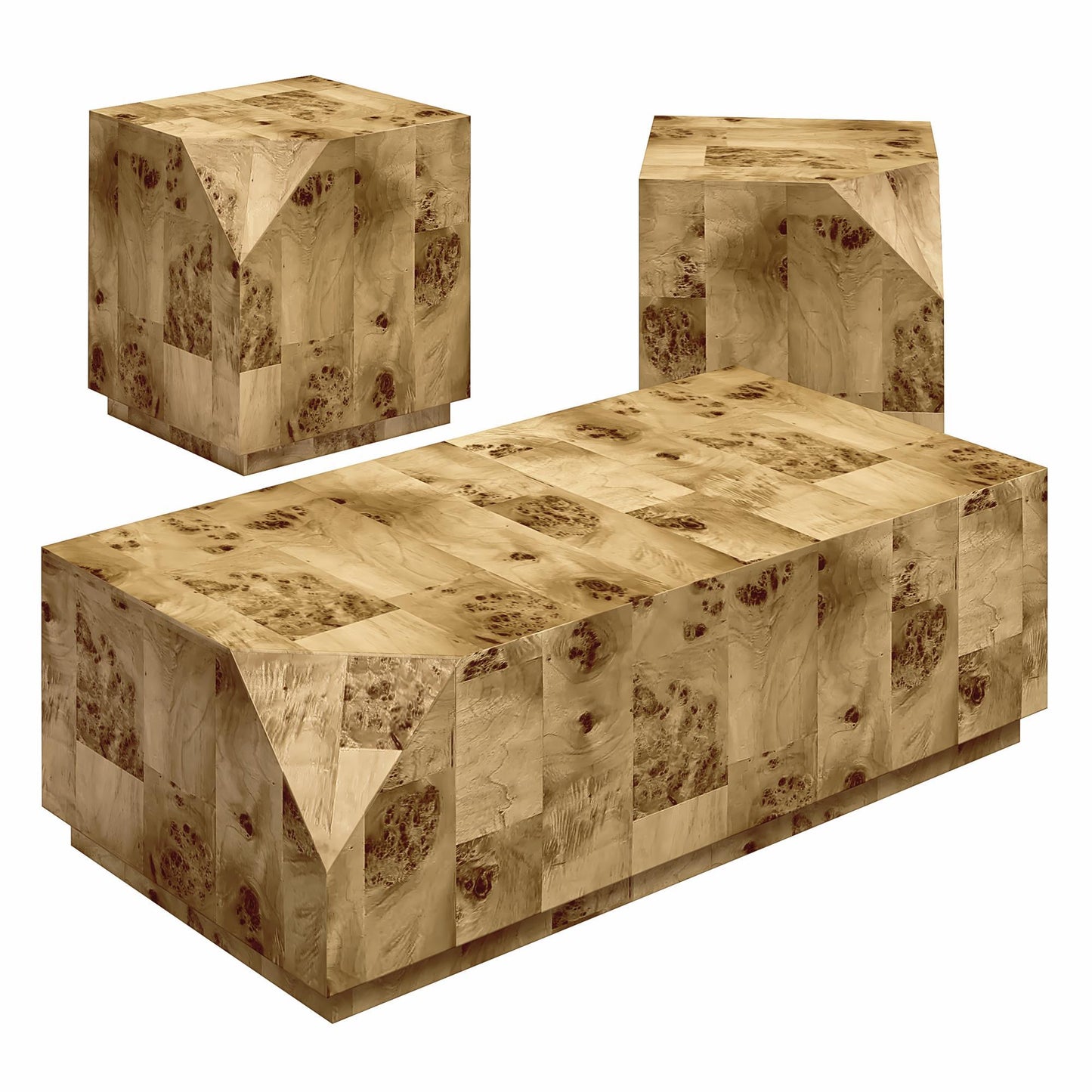 Moxie - 3 Piece Coffee And End Table Set - Brown