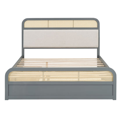 Platform Bed With Trundle And 2 Drawers