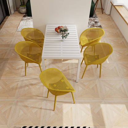 4 Pack Lounge Chair Set With Long Table