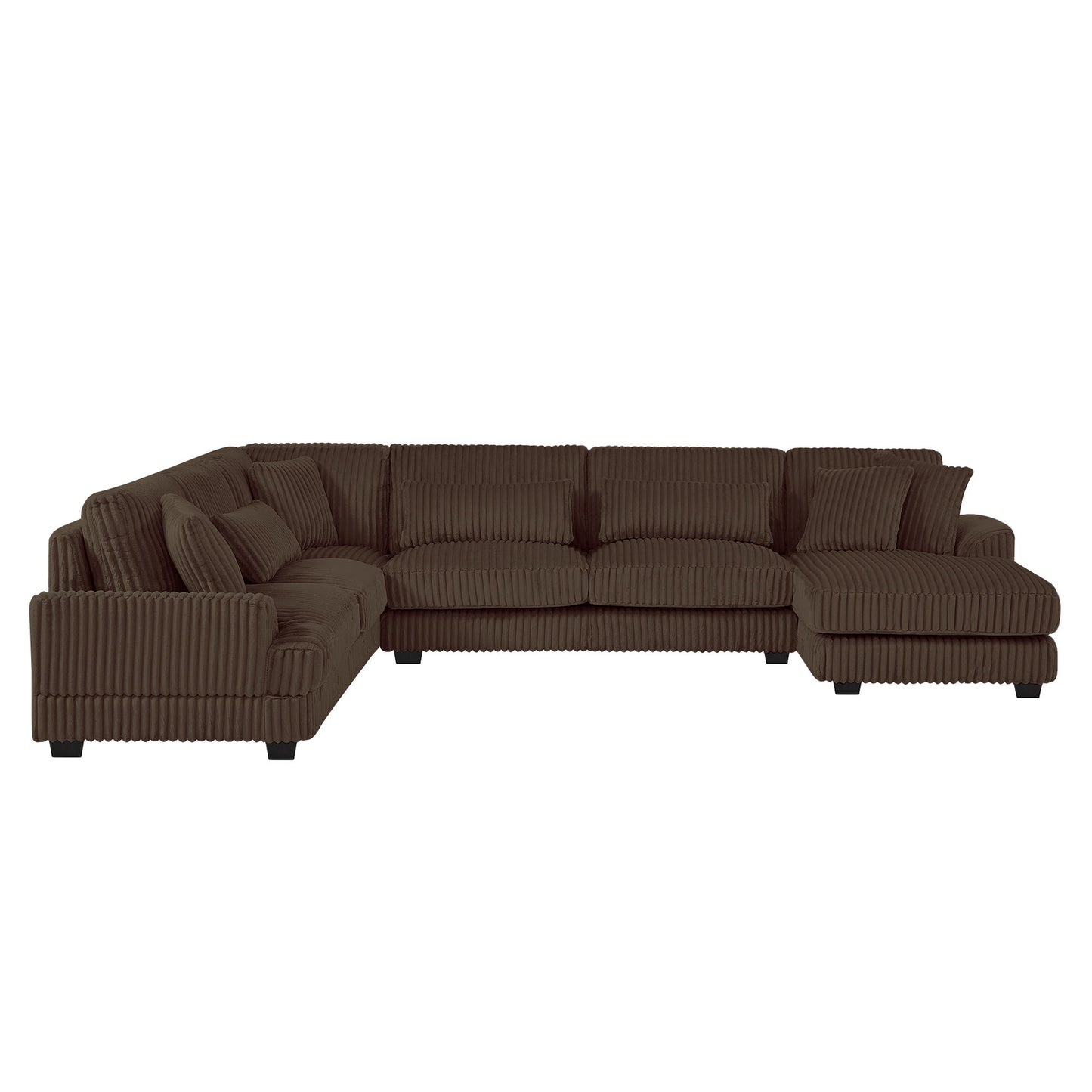 Oversized Sectional Sofa U - Shaped Sofa Couch Modern Sofa Upholstered In Soft With A Chaise Lounge For Living Room