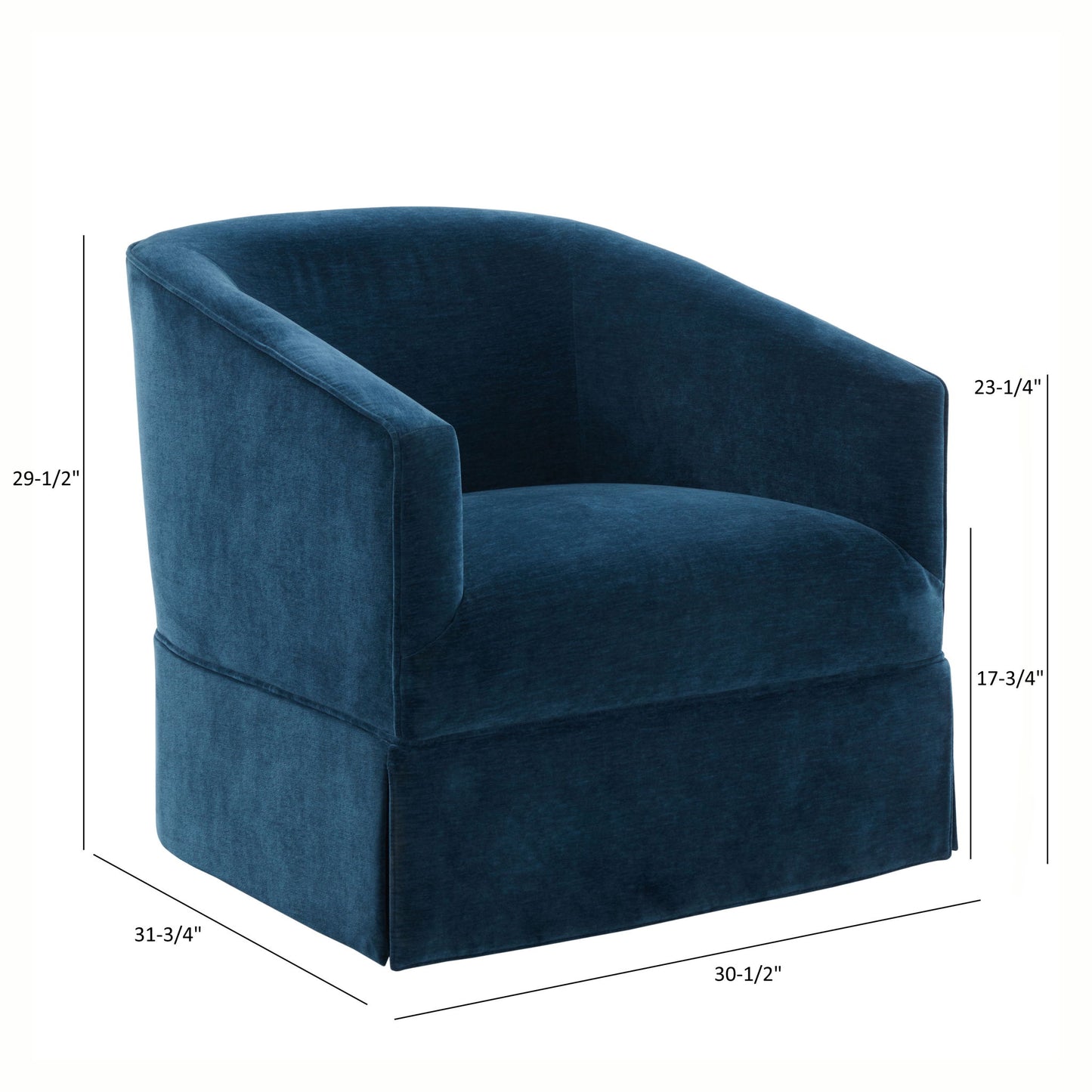 Elm - Skirted Swivel Chair